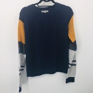 Cable stitch Black sweater puppies/sleeves‎ XL